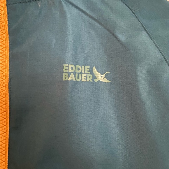 NWOT Eddie Bauer green + blue 3-in-1 jacket with colourful camo fleece insert - Picture 3 of 12